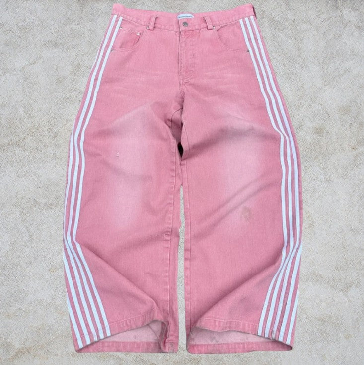 JEAN BAGGY PINK STRIPES