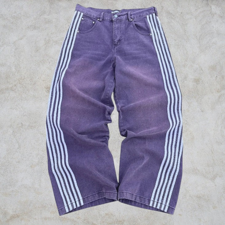 JEAN BAGGY PINK STRIPES
