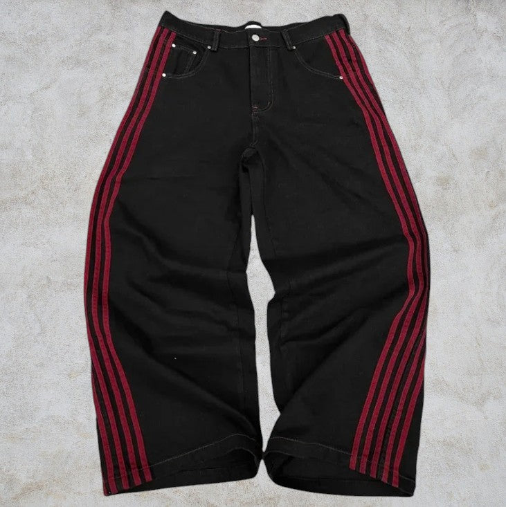 JEAN BAGGY PINK STRIPES