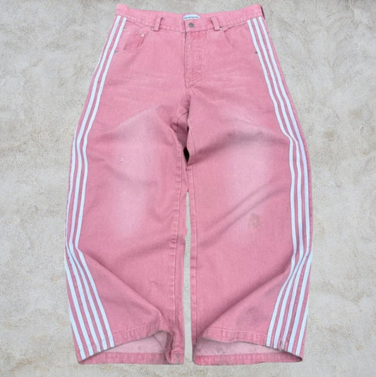 JEAN BAGGY PINK STRIPES