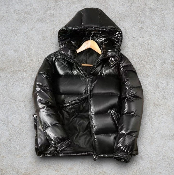 🖤 Doudoune Noire Brillante "Midnight Storm" – Édition Premium