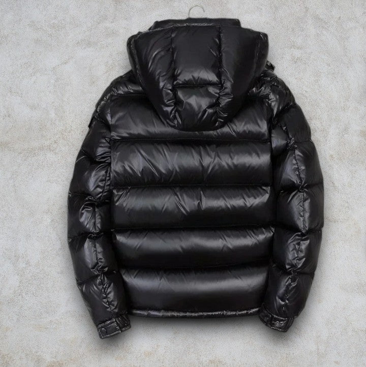 🖤 Doudoune Noire Brillante "Midnight Storm" – Édition Premium