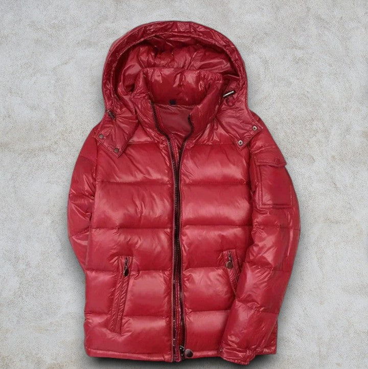 🖤 Doudoune Noire Brillante "Midnight Storm" – Édition Premium