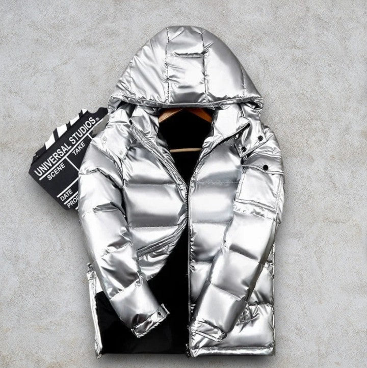 🖤 Doudoune Noire Brillante "Midnight Storm" – Édition Premium